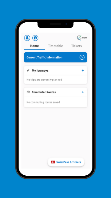 ZVV app home ZVV app home