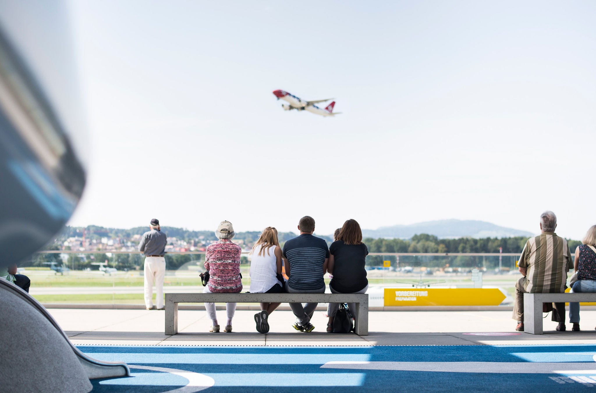 Flughafen Zürich Zuschauerterrasse am Flughafen Zürich