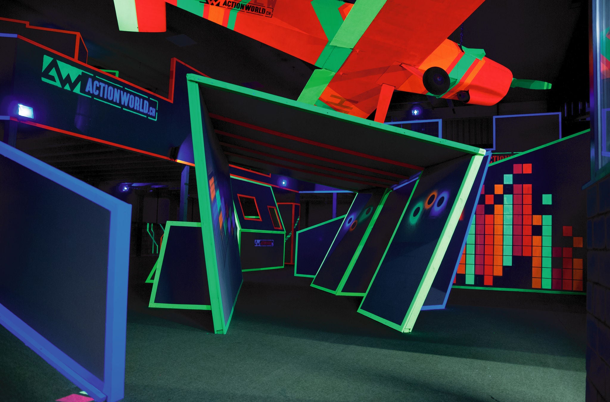 Das grösste Lasertag-Areal der Schweiz im Actionworld in Obfelden.
