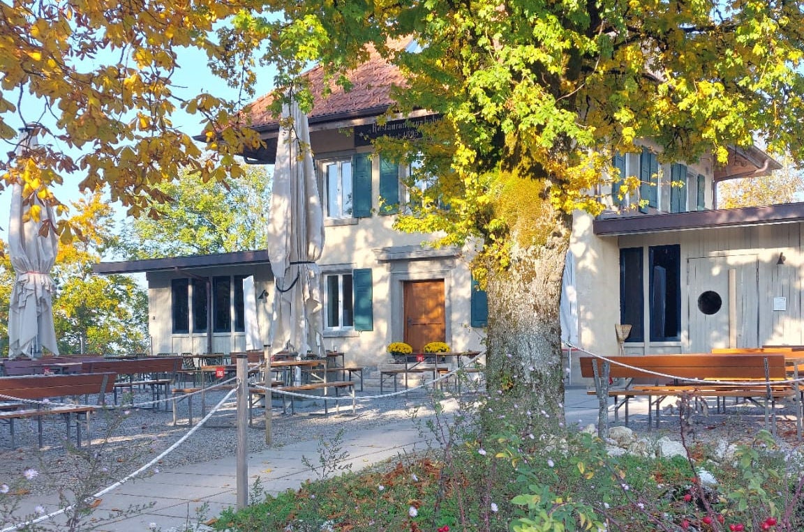 Das Bergrestaurant Hörnli in der Abendstimmung