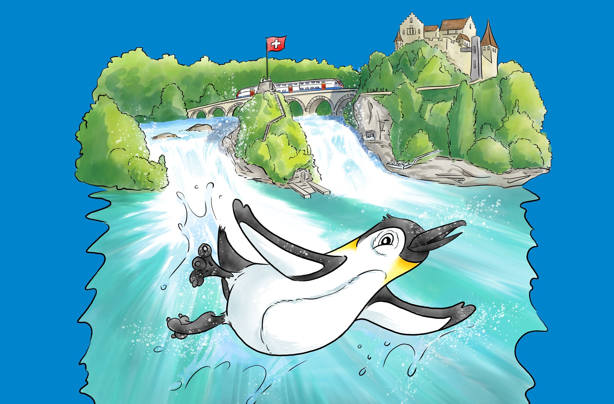 Ringo im Rheinfall