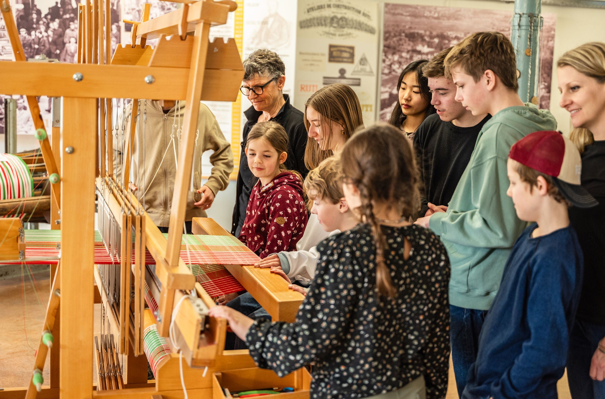 Schulklasse im Museum