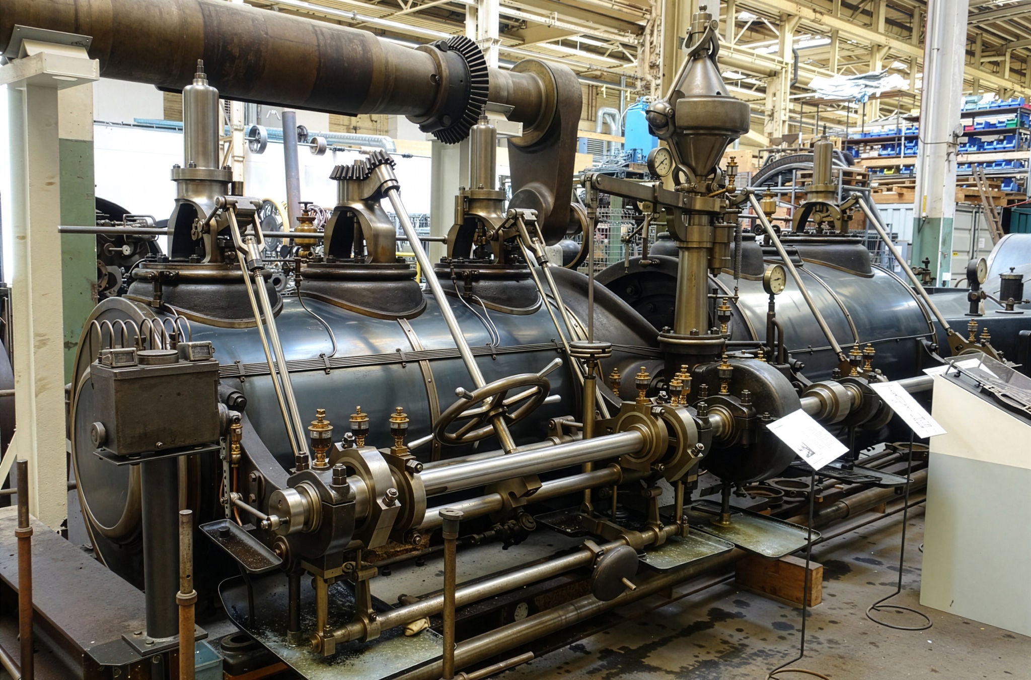 Sulzer-Maschine im Dampfzentrum.