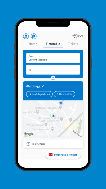 ZVV app timetable ZVV app timetable