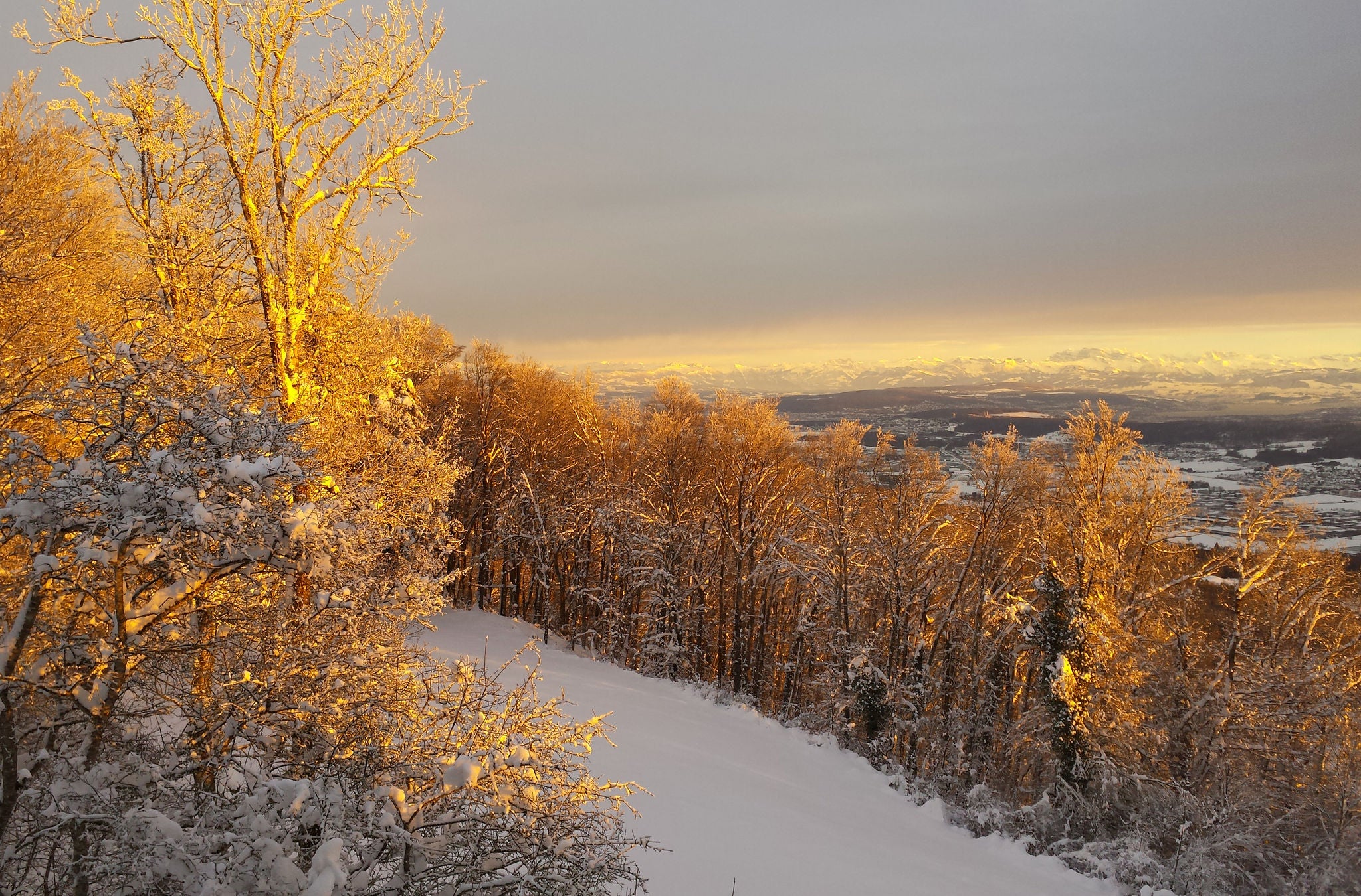 Winter auf den Lägern Aussicht im Winter von den Lägern