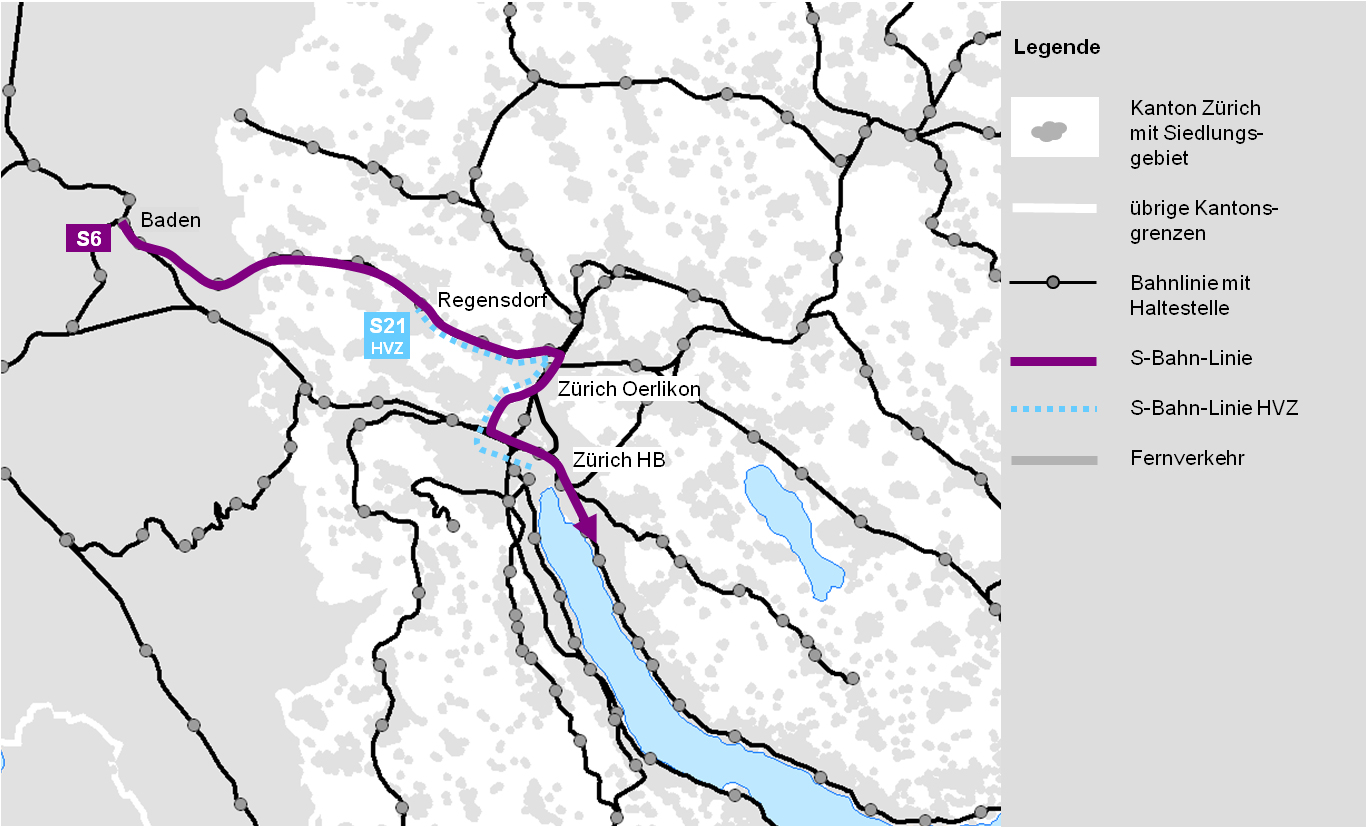 Zürich - Regensdorf - Baden - ZVV