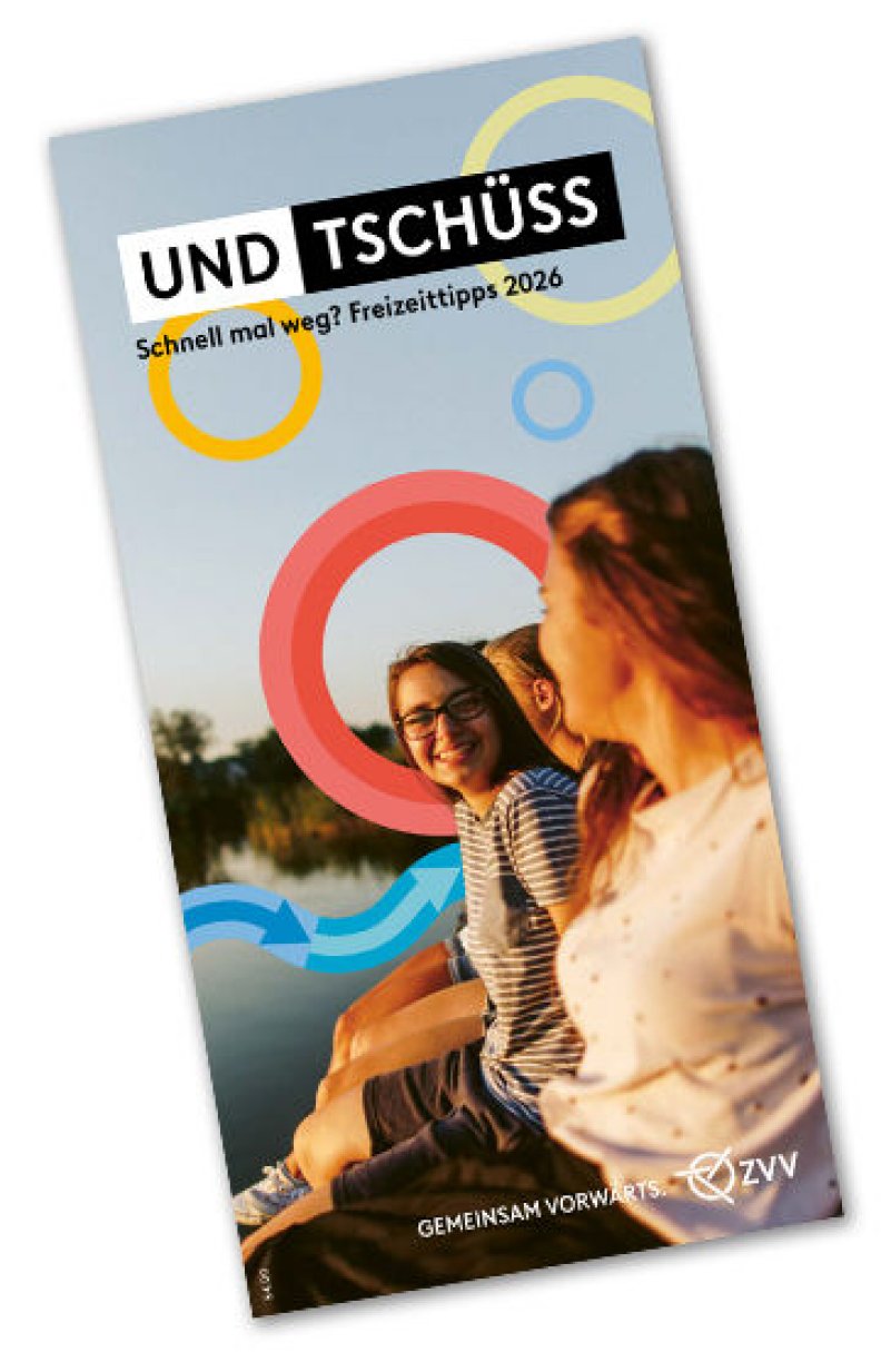 Titelbild der ZVV-Freizeitbroschüre 2026.