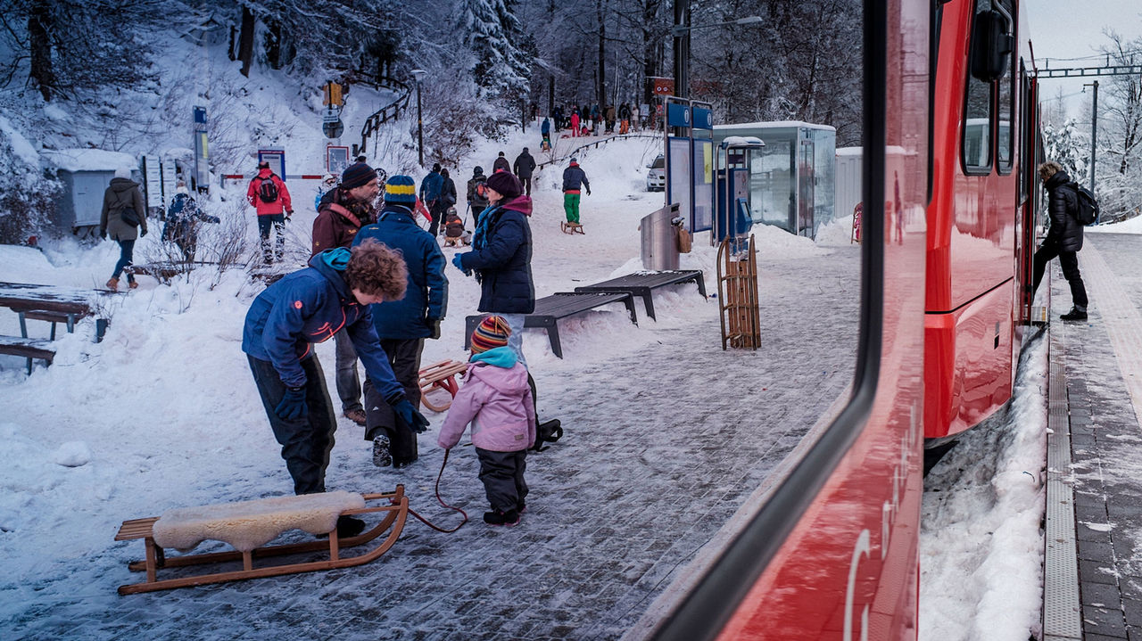 Schlitteln auf dem Uetliberg