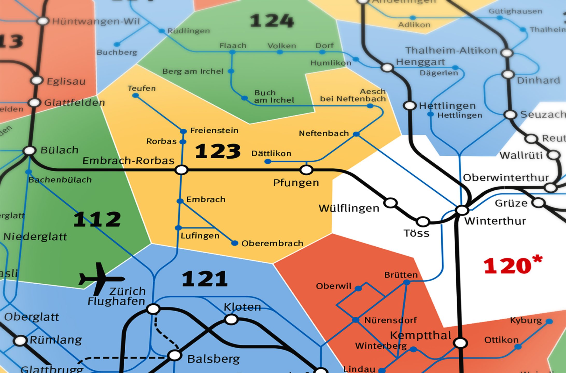 The zone maps for the ZVV region – ZVV