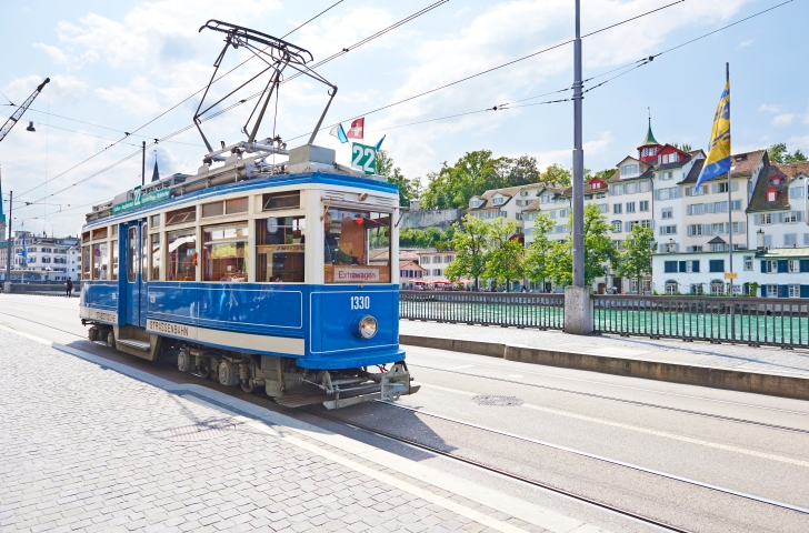 Tram der VBZ Genuss-Linie Zürich