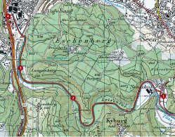 Karte Sennhof – Tössweg – Winterthur