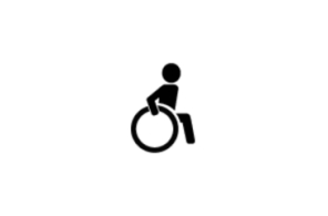 Pictogram of a wheelchair-user