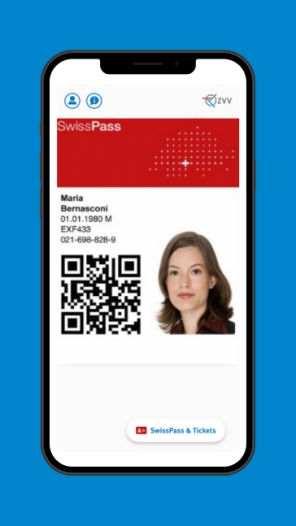 Printscreen SwissPass in ZVV-App